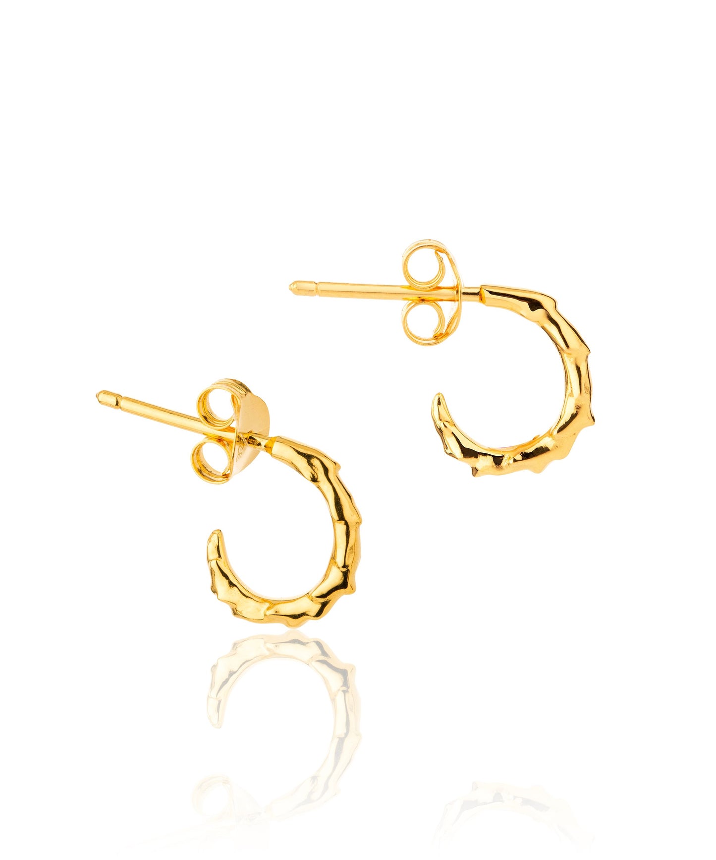 Medium volcano gold hoop, no pearl 11mm