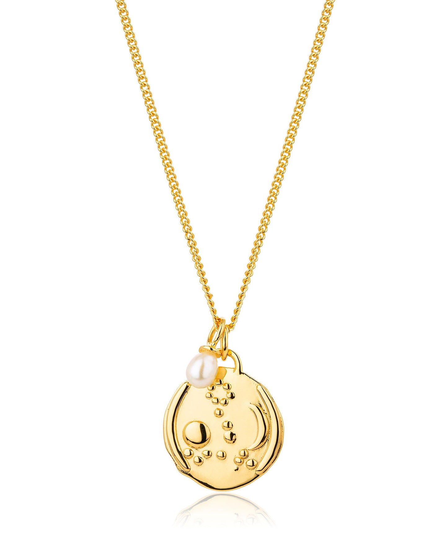 Pisces gold zodiac necklace