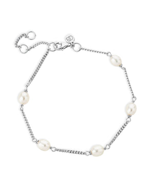 Favourite pearl and chain bracelet