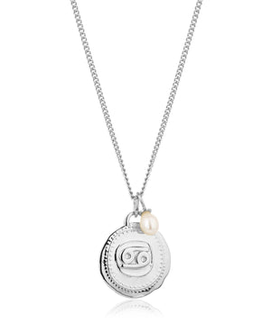 Cancer silver zodiac necklace