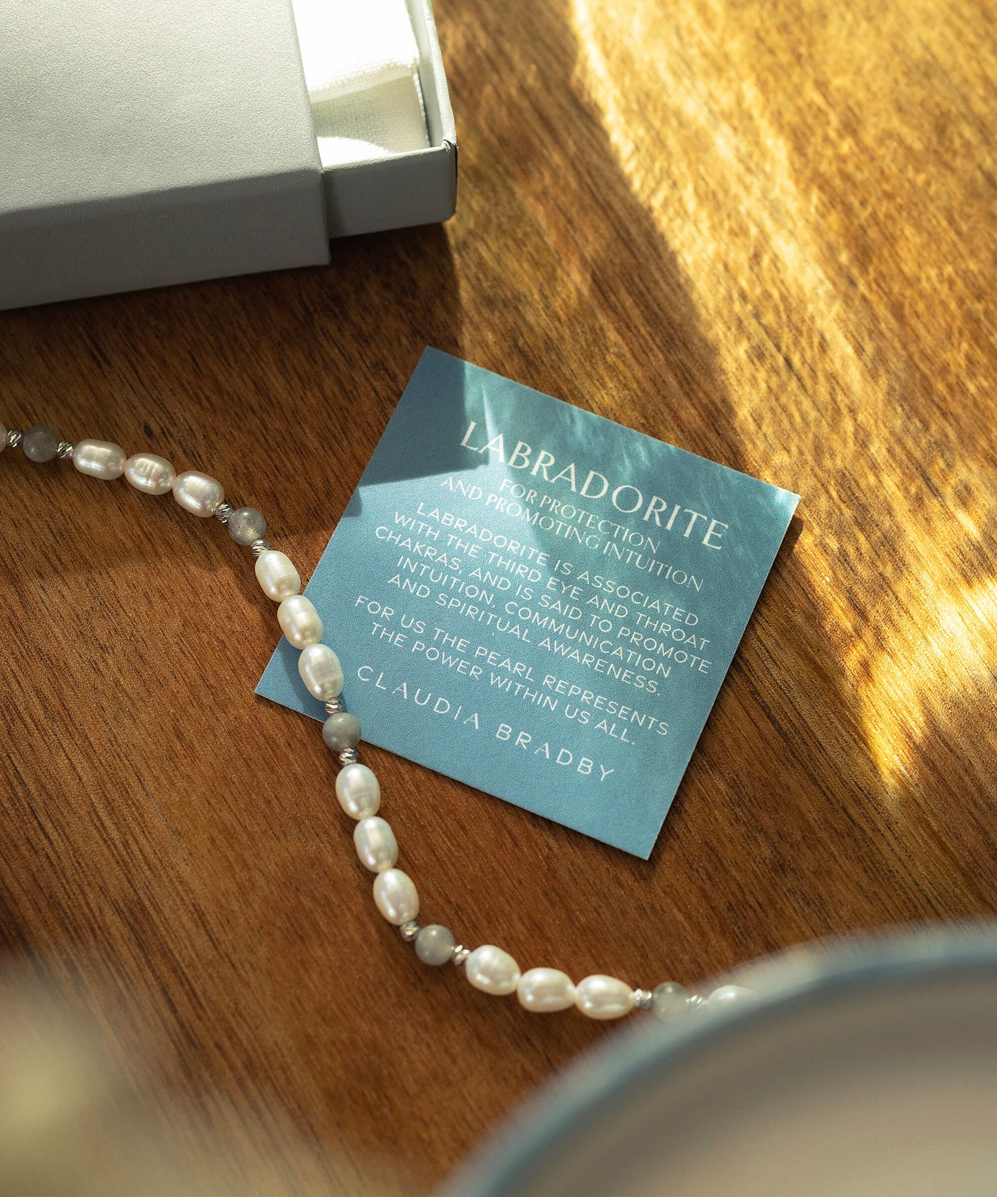 Pearl and Labradorite Eternity Protection Bracelet