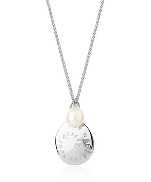 World Is Your Oyster silver Necklace