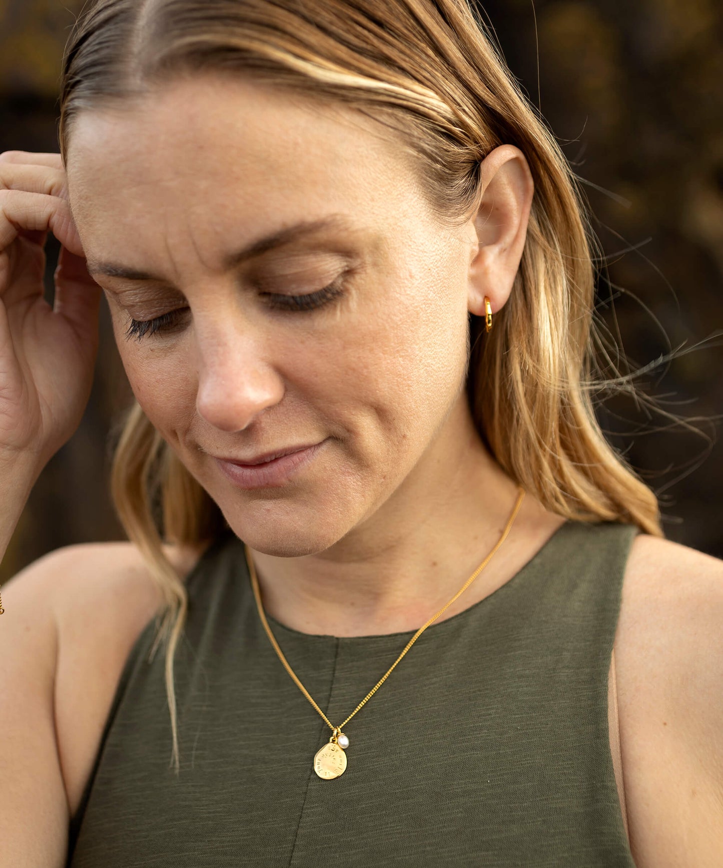 The World Is Your Oyster Gold Micro Necklace