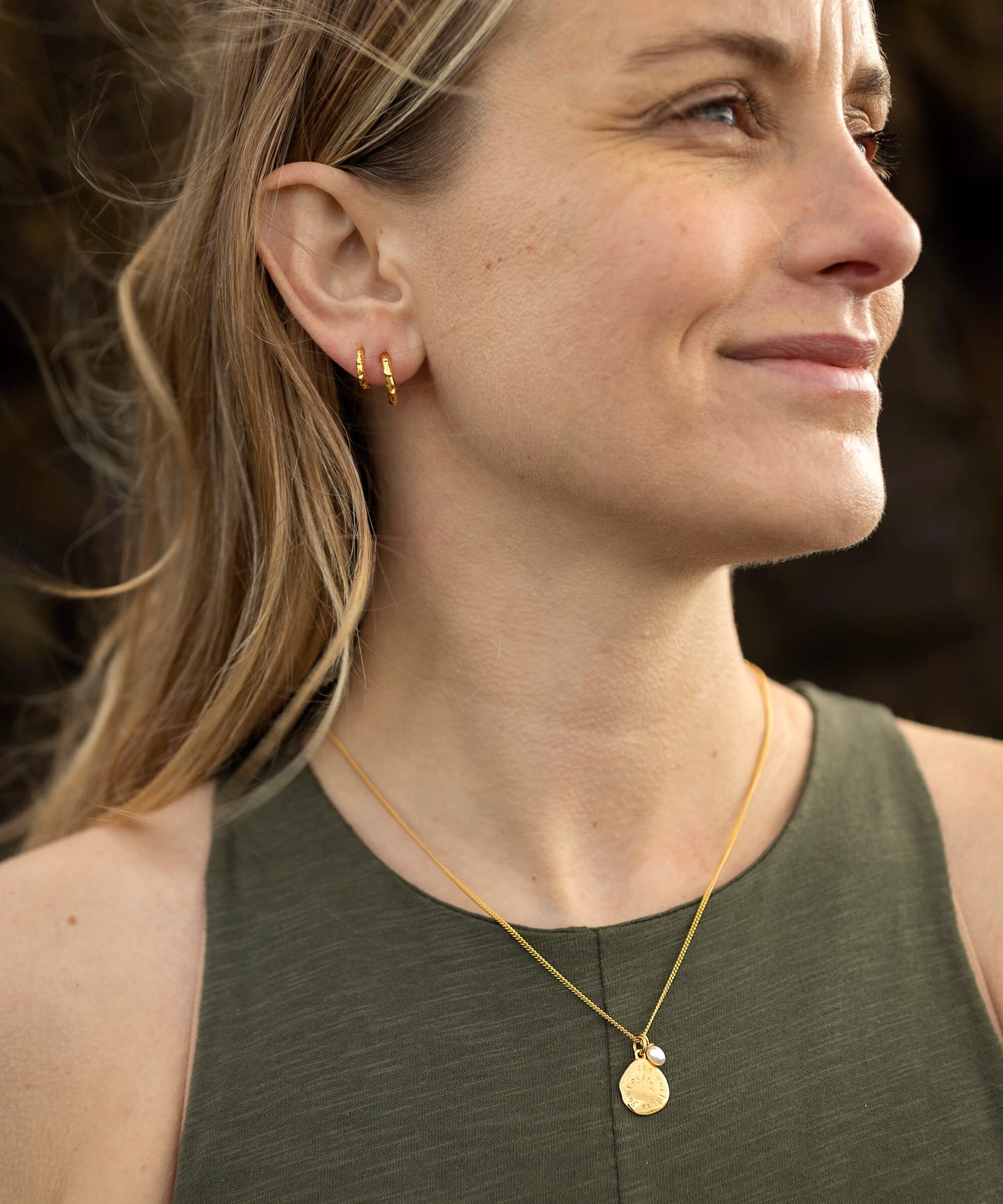 The World Is Your Oyster Gold Micro Necklace