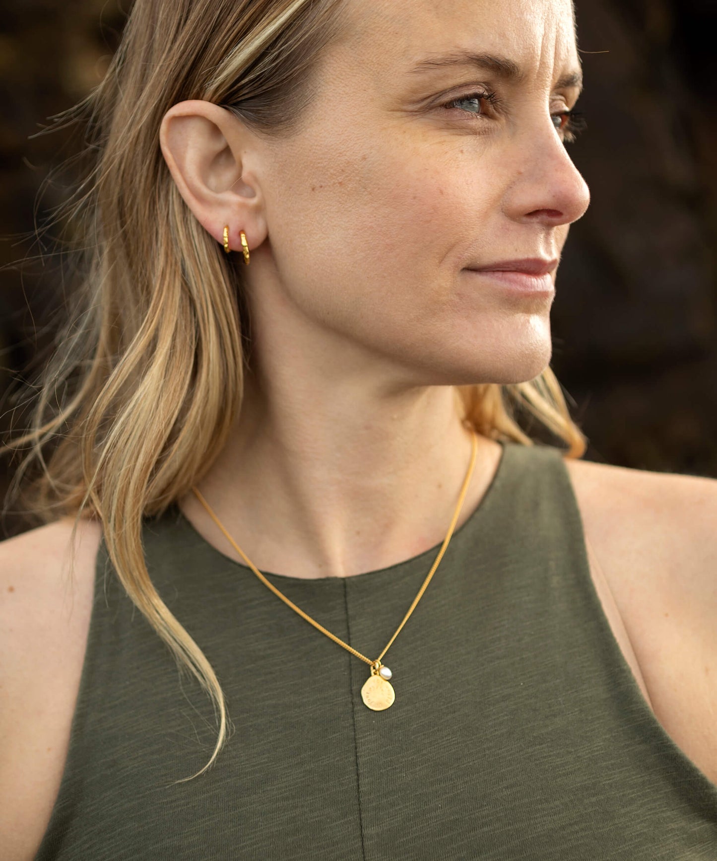 The World Is Your Oyster Gold Micro Necklace