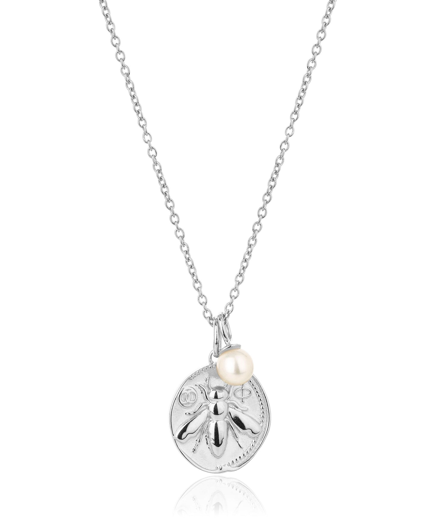 Honey bee silver necklace