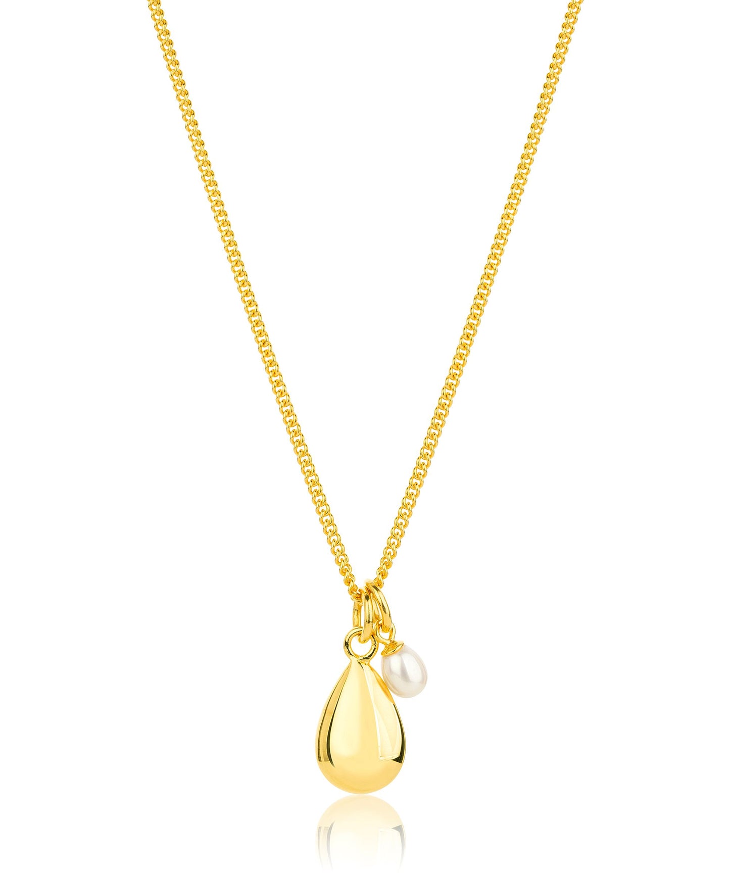 Mother and child gold pendant necklace