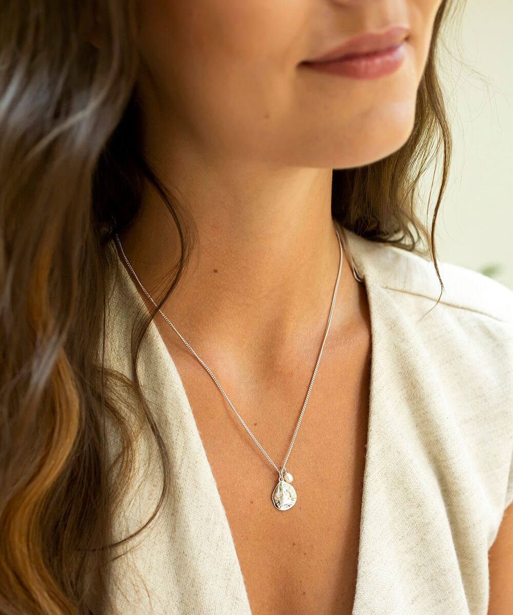 June Birthstone - The World Is Your Oyster Silver Micro Necklace