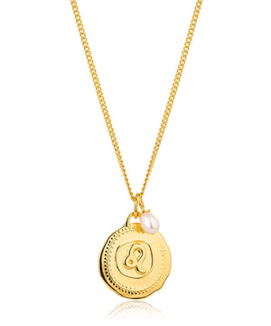 Leo gold zodiac necklace