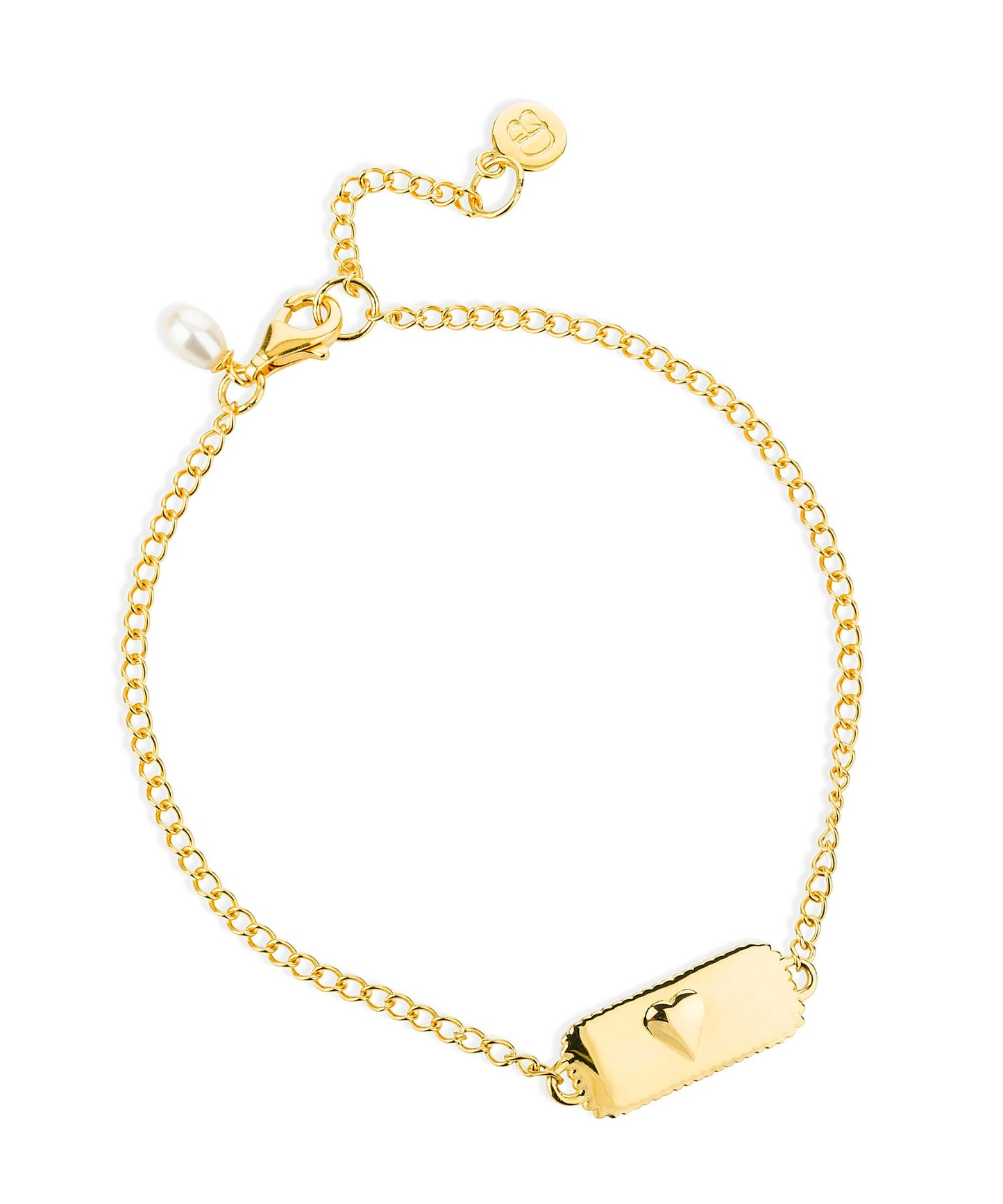 Single Pearl Gold Glimmers Bracelet, double sided