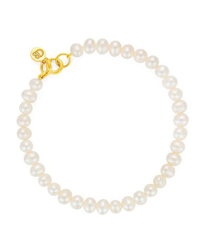 Button Pearl Bracelet, gold