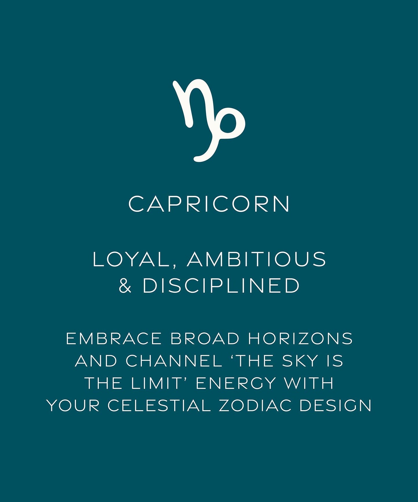 Capricorn, silver zodiac pearl necklace, 22/12-19/01