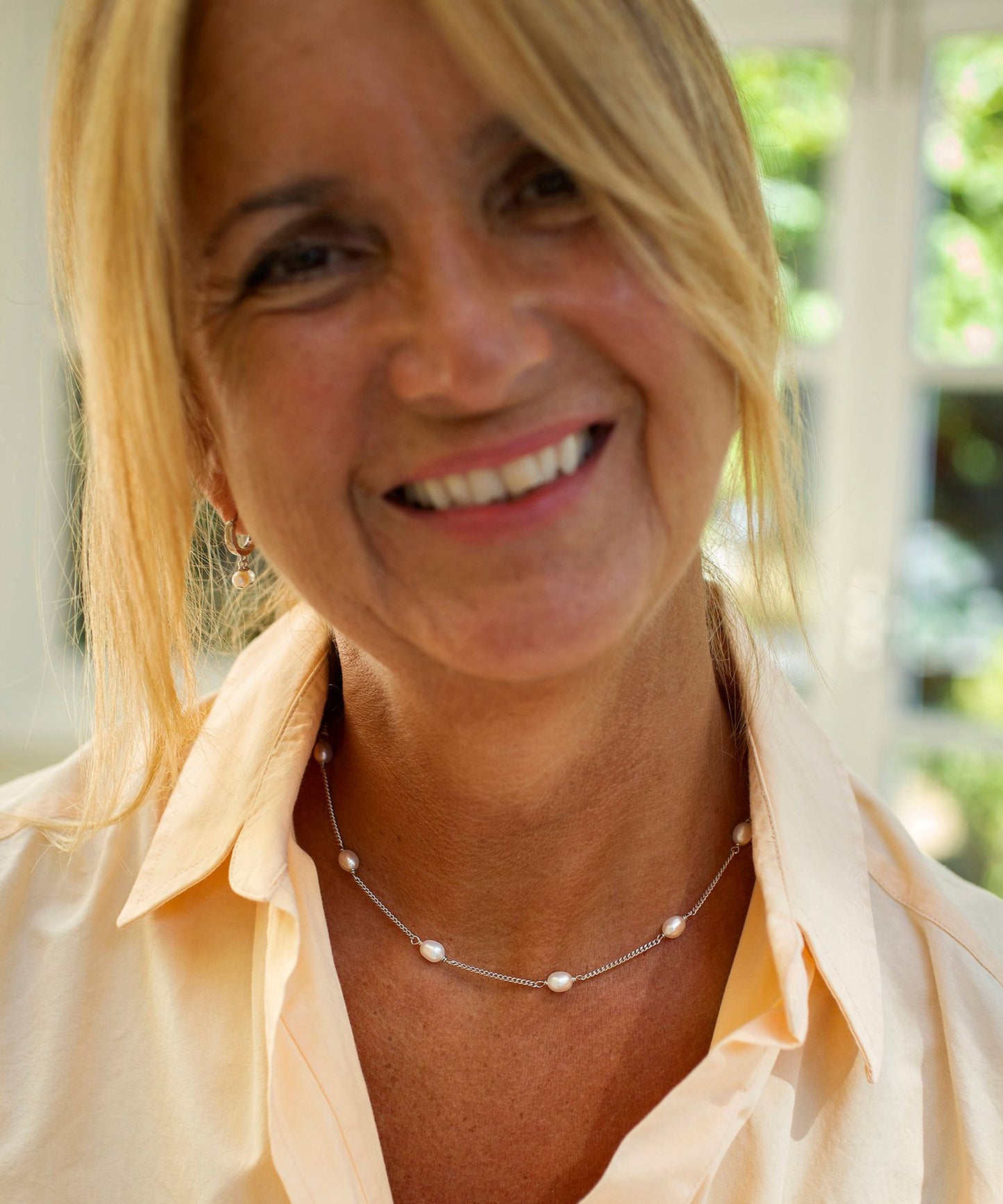 Favourite pearl and chain necklace