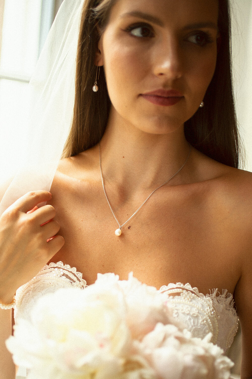 pearl wedding jewellery at claudia bradby