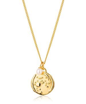 Sagittarius gold zodiac necklace