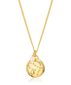 Gemini gold zodiac necklace