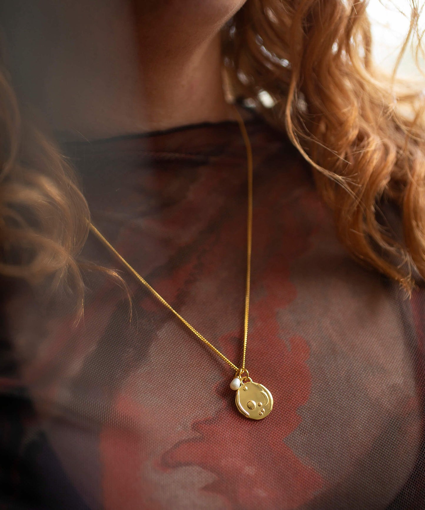 Aries gold zodiac necklace
