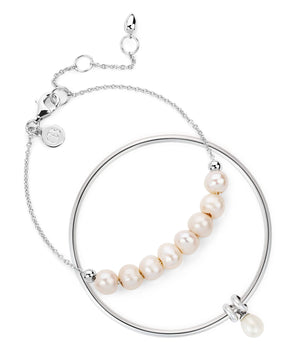 Bridal pearl bracelet set