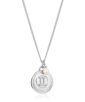 Gemini silver zodiac necklace