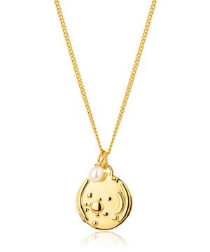 Aquarius gold zodiac necklace