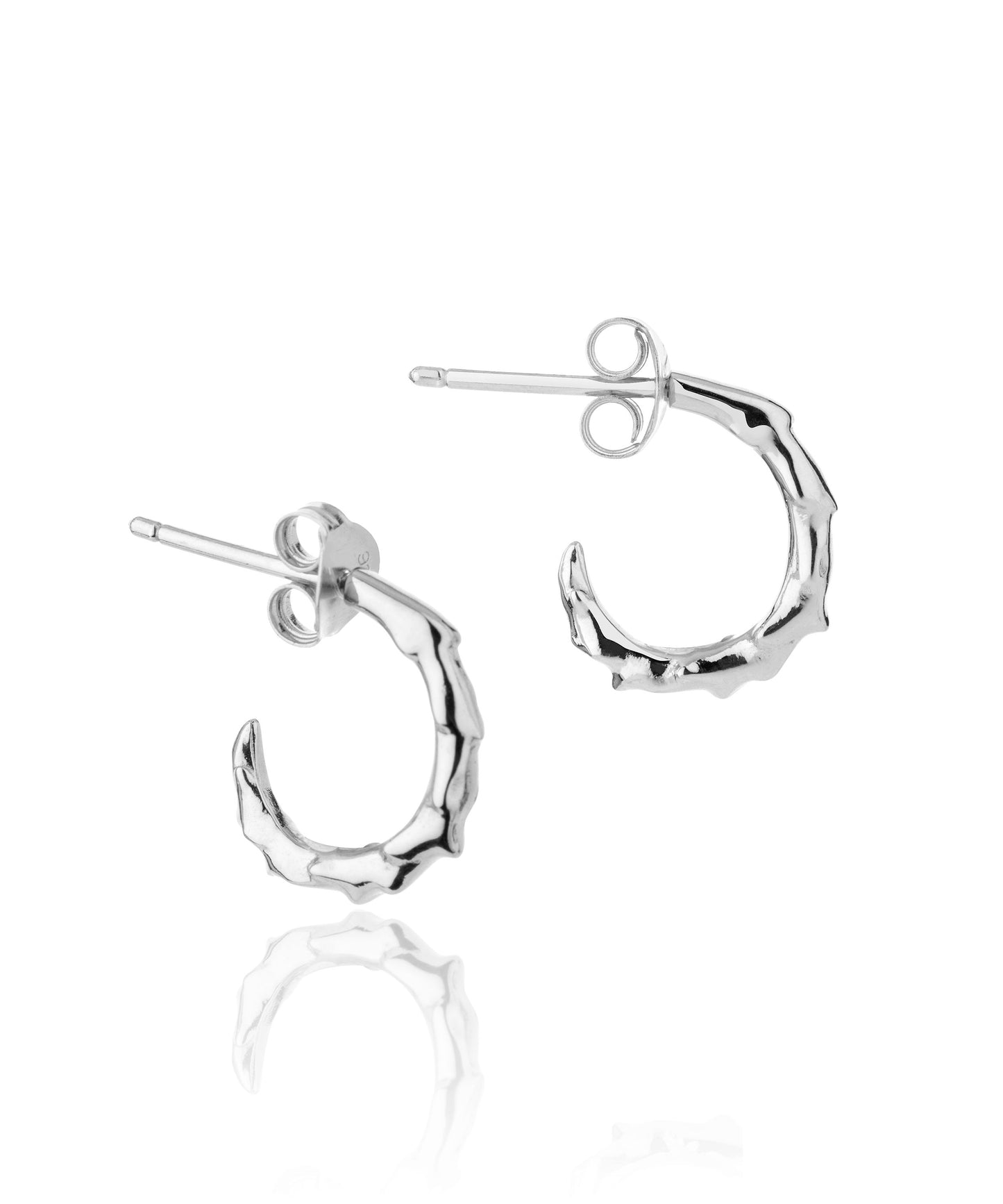 Volcano silver hoop with no pearl 14mm
