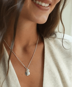World Is Your Oyster Silver Micro Necklace
