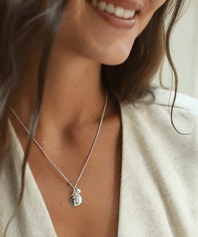 World Is Your Oyster Silver Micro Necklace