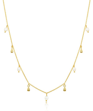 Lagertha Gold Drop Choker Necklace