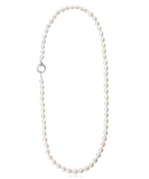 Biography Pearl silver Necklace