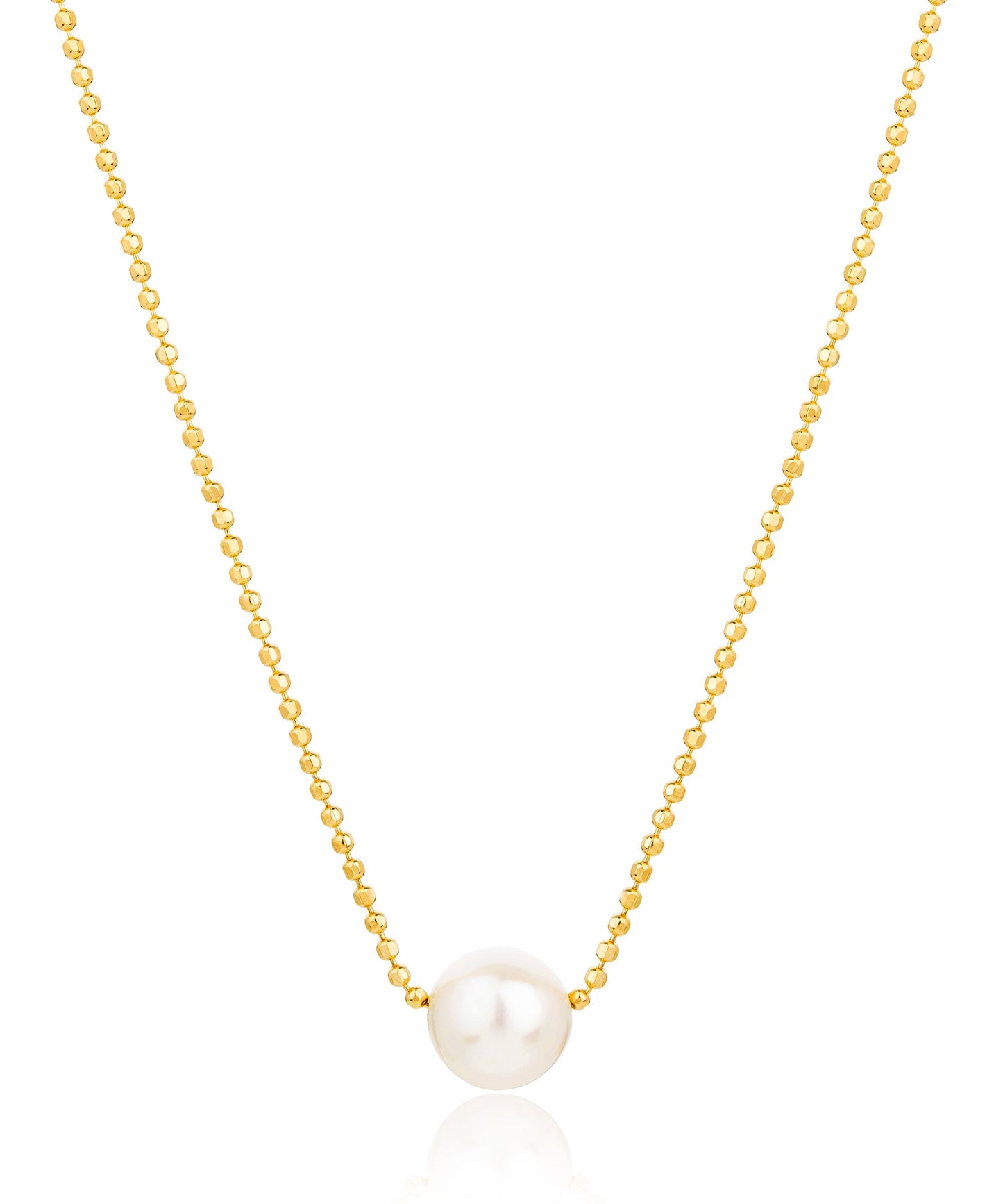 Essential gold pearl necklace