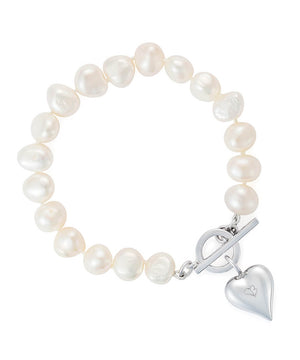 Signature Heart Pearl silver Bracelet