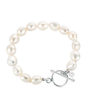 Coco baroque hand knotted pearl bracelet