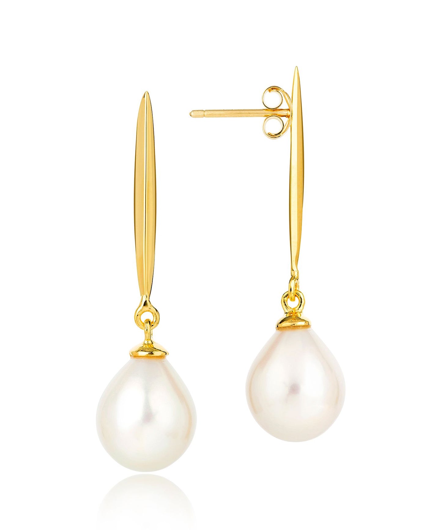 Coco epee gold drop earrings