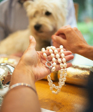 Biography Pearl silver Necklace