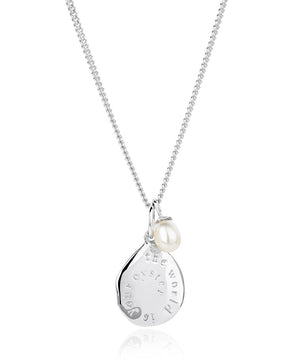 World Is Your Oyster Silver Micro Necklace