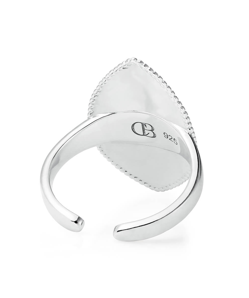 Northern star silver ring