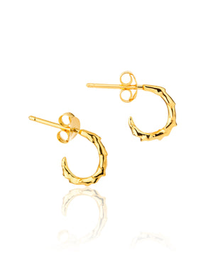 Medium volcano gold hoop, no pearl 11mm