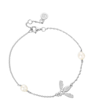 Flying bee silver bracelet