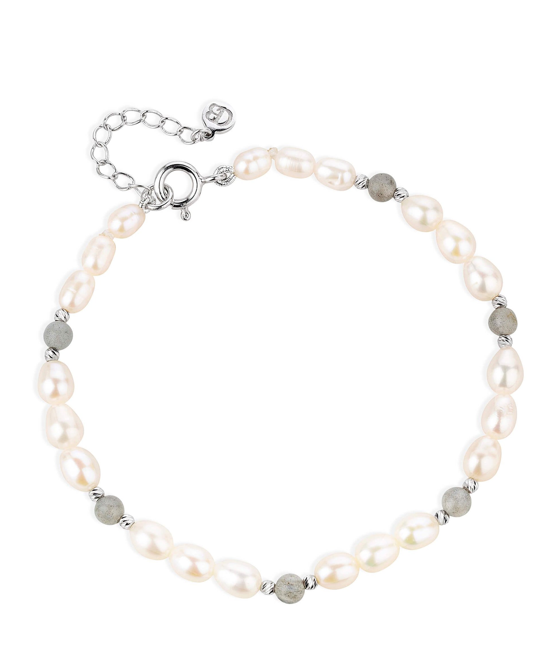Pearl and Labradorite Eternity Protection Bracelet