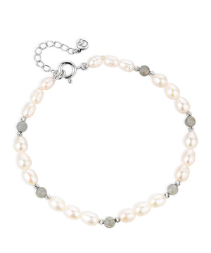 Pearl and Labradorite Eternity Protection Bracelet