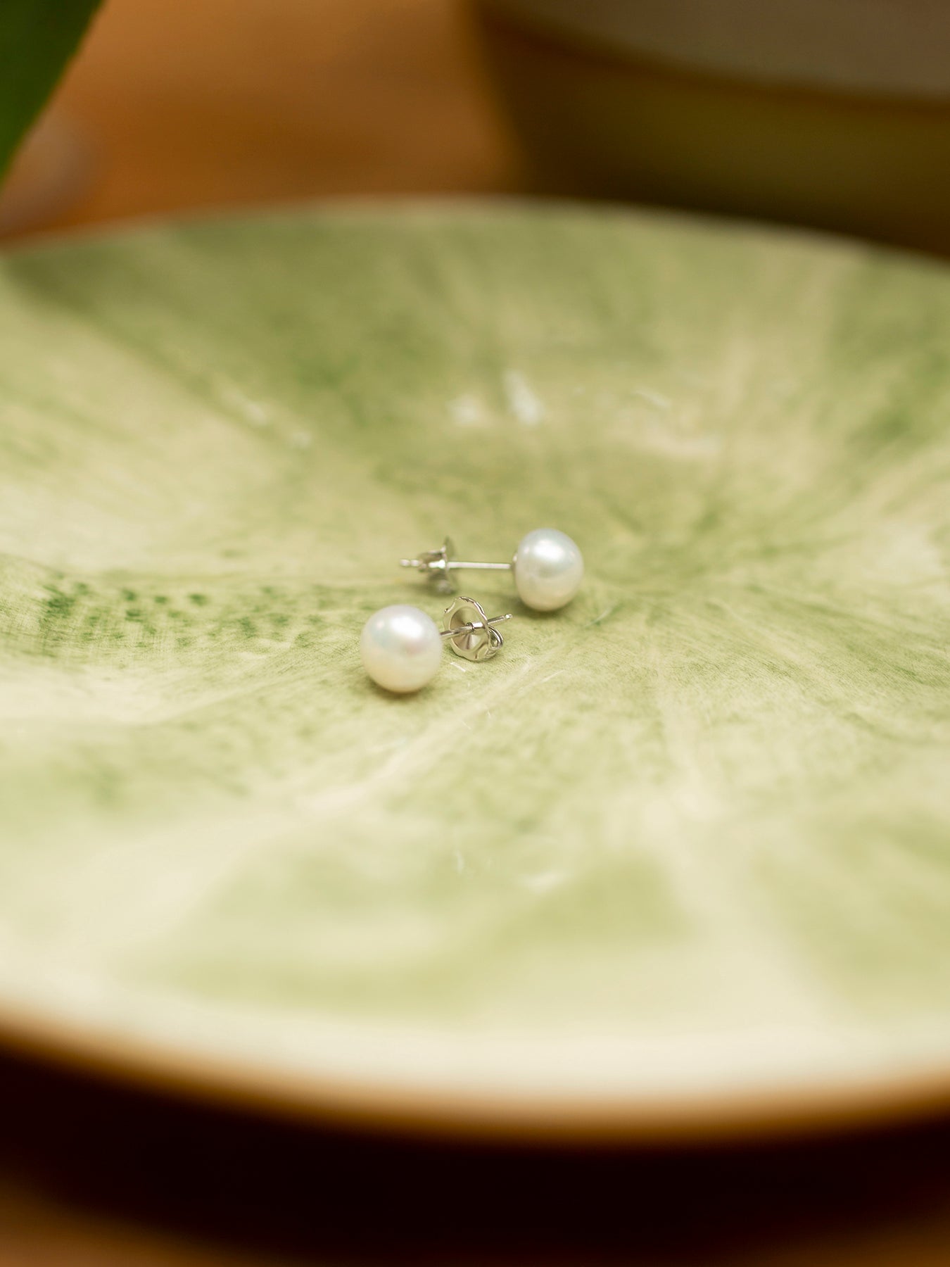 Button Pearl Studs | Claudia Bradby – claudiabradby