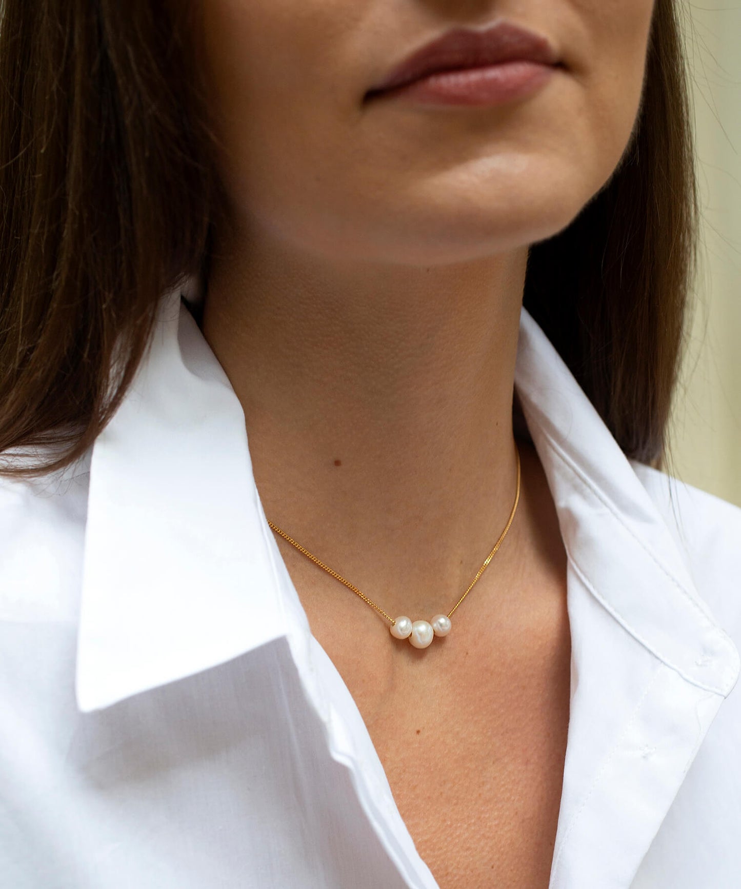 Abacus White Pearl Necklace