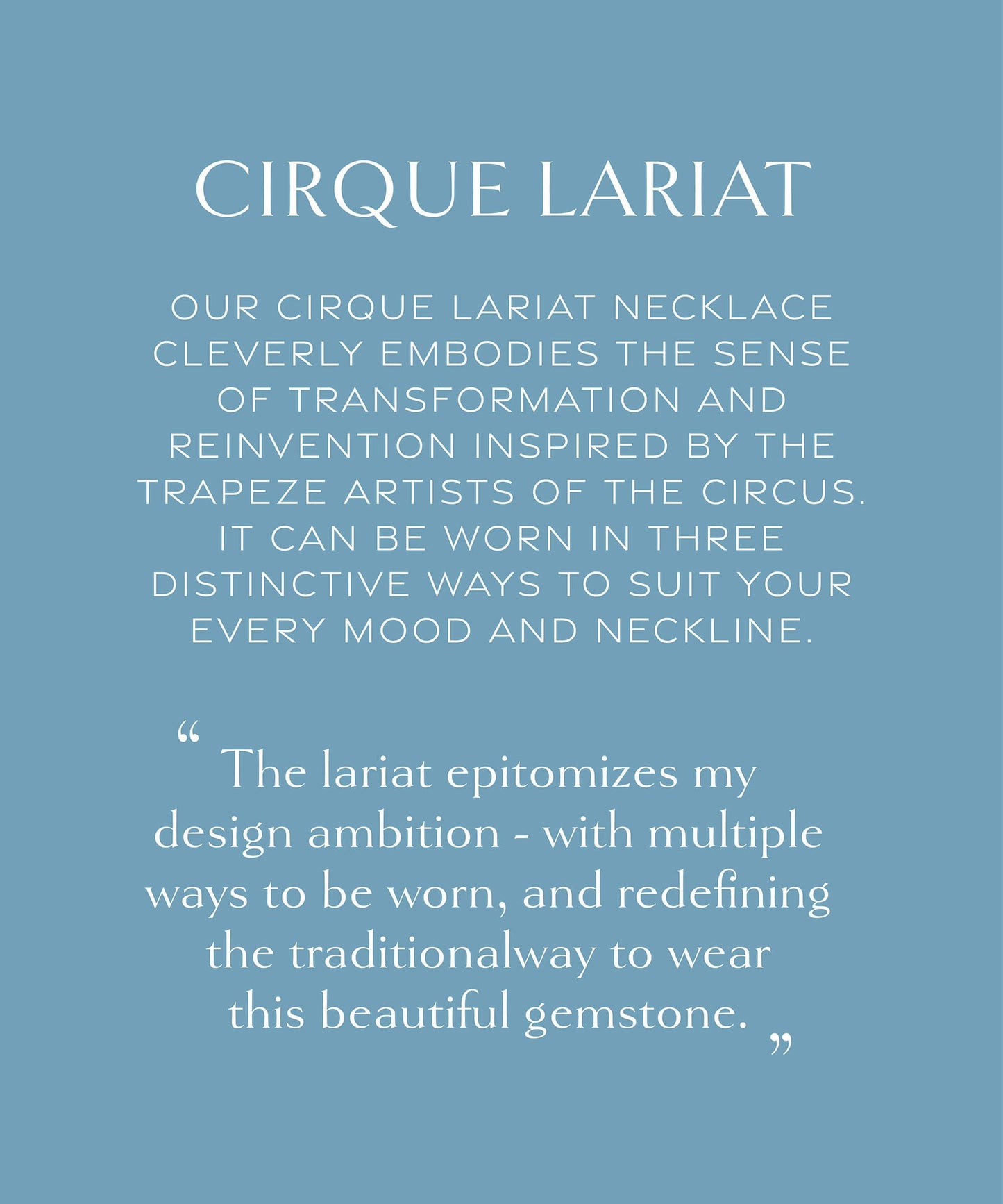 Gold Cirque lariat with white pearl