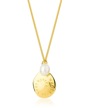 The World Is Your Oyster gold Necklace