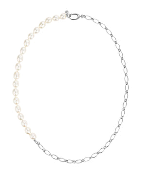 Luxury Natural Pearl City Necklace silver chain necklace