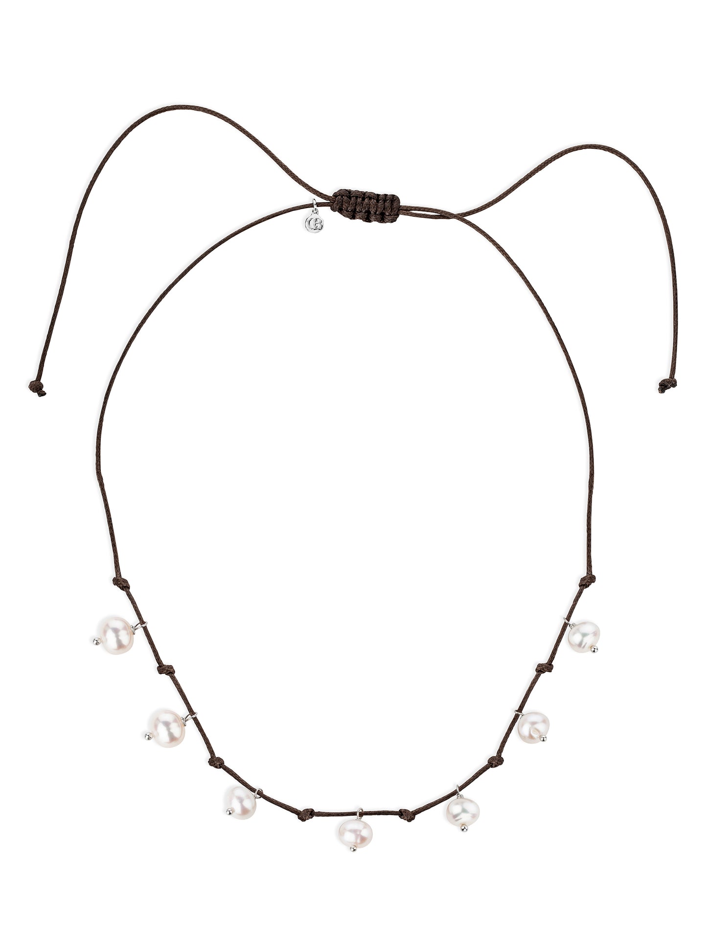 Baroque Pearl charm adjustable cord necklace