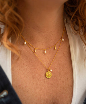 Honey Bee gold necklace