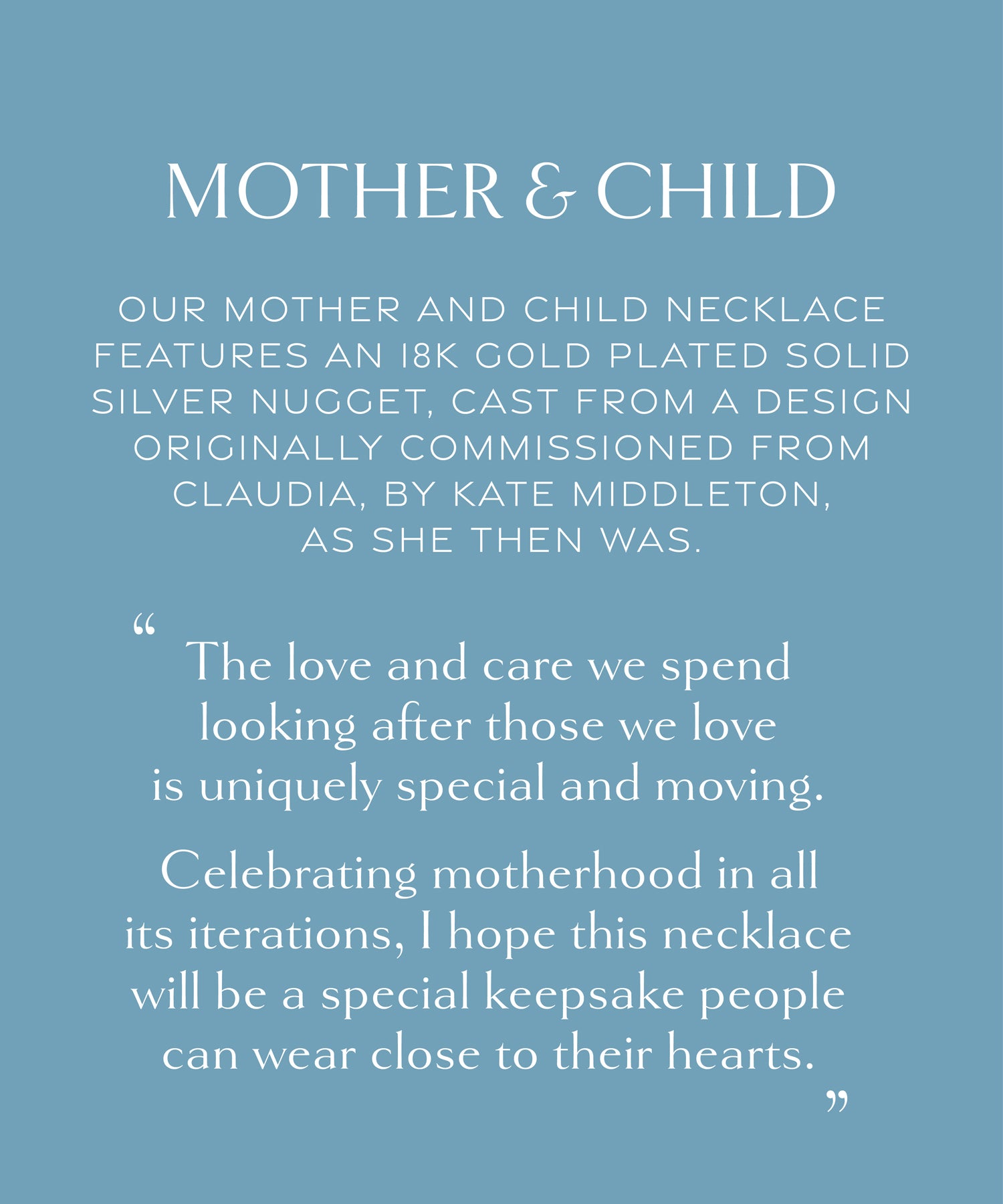 Mother and Child Gold Necklace the story