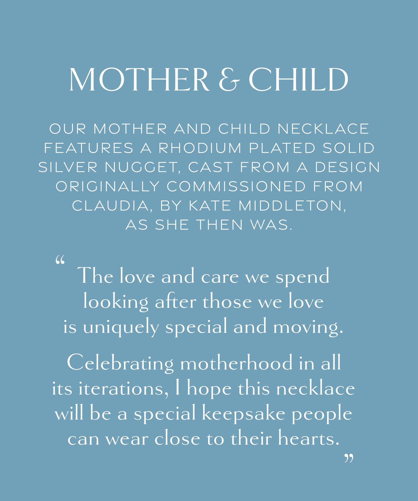 Mother and Child Pendant Necklace