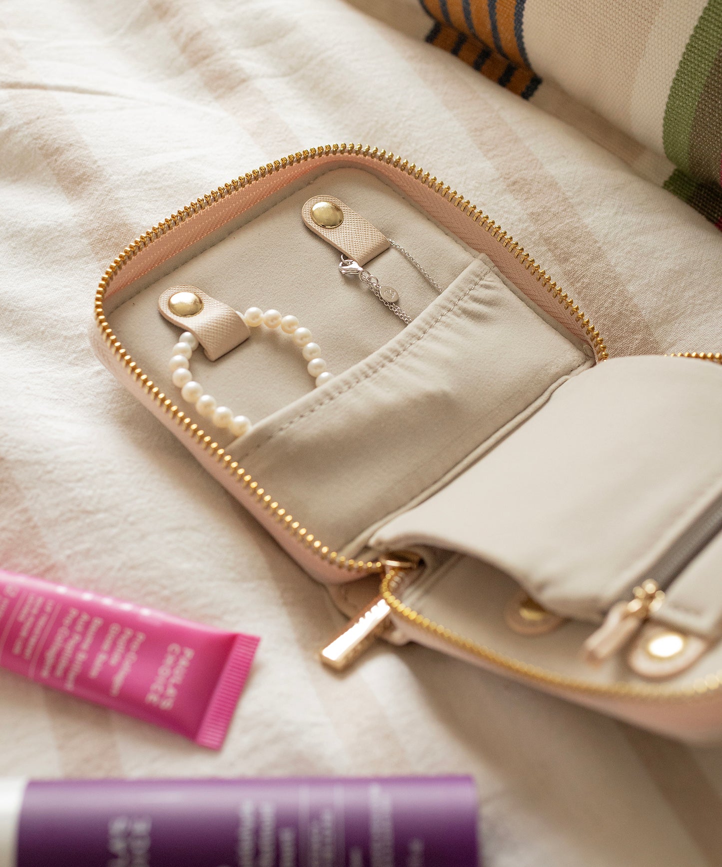 Pearl Jewellery Compact Travel Jewellery Wallet